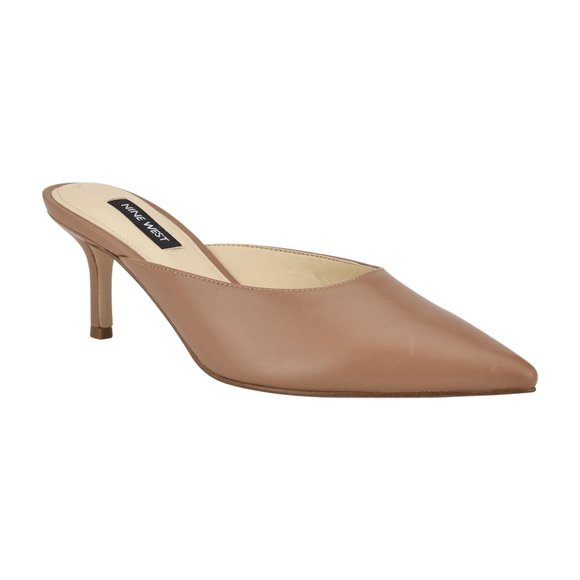 Nine West Ali Pointy Toe Mules  Light  Brown - Picture 1 of 5